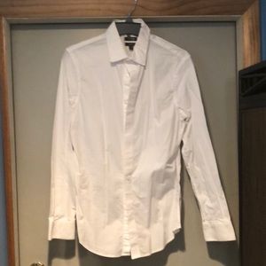 Apt 9 stretch slim fit white dress shirt